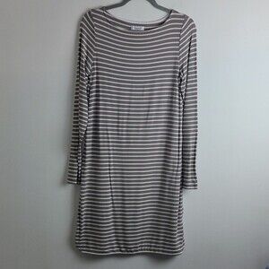 MOTT 50 long sleeve stripes sun protection shift dress Sz M Beach Vacation